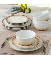 Noritake Colorscapes Layers Collection 12-Piece Coupe Dinnerware Set