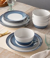 Noritake Colorscapes Layers Collection 12-Piece Coupe Dinnerware Set