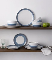 Noritake Colorscapes Layers Collection 12-Piece Coupe Dinnerware Set