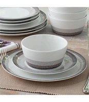 Noritake Colorscapes Layers Collection 12-Piece Coupe Dinnerware Set