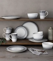 Noritake Colorscapes Layers Collection 12-Piece Coupe Dinnerware Set