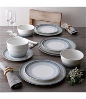 Noritake Colorscapes Layers Collection 12-Piece Coupe Dinnerware Set