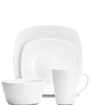 Noritake Colorscapes White-on-White Dune 4-Piece Square Place Setting