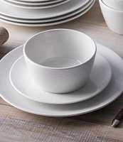 Noritake Colorscapes White-on-White Swirl 12-Piece Coupe Set