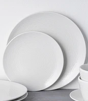 Noritake Colorscapes White-on-White Swirl 12-Piece Coupe Set