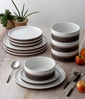 Noritake ColorStax Stripe Collection 12-Piece Dinnerware Set