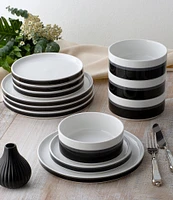 Noritake ColorStax Stripe Collection 12-Piece Dinnerware Set