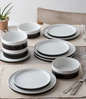 Noritake ColorStax Stripe Collection 12-Piece Dinnerware Set