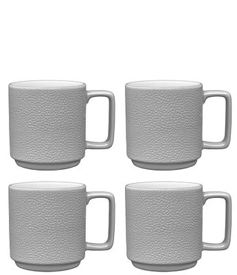 Noritake ColorTex Stone Collection Stax Coffee Mugs, Set of 4