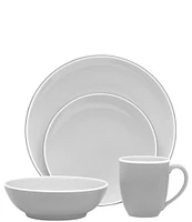 Noritake Colortrio Blue Collection 4-Piece Coupe Place Setting