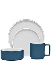 Noritake Colortrio Collection 4-Piece Stax Place Setting