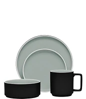 Noritake Colortrio Collection 4-Piece Stax Place Setting