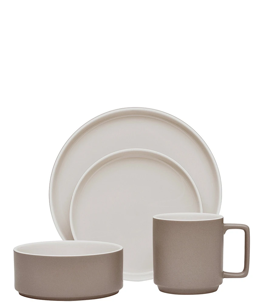 Noritake Colortrio Collection 4-Piece Stax Place Setting