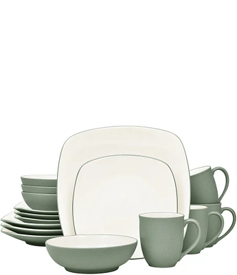 Noritake Colorwave Clay Collection 16-Piece Square Set, Service For 4