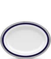 Noritake Crestwood Cobalt Etched Platinum Oval Platter