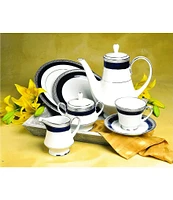 Noritake Crestwood Cobalt Platinum Porcelain 5-Piece Place Setting