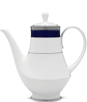 Noritake Crestwood Cobalt Platinum Porcelain Coffeepot