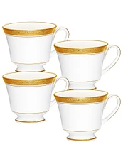 Noritake Crestwood Etched Platinum Collection Cups, Set of 4