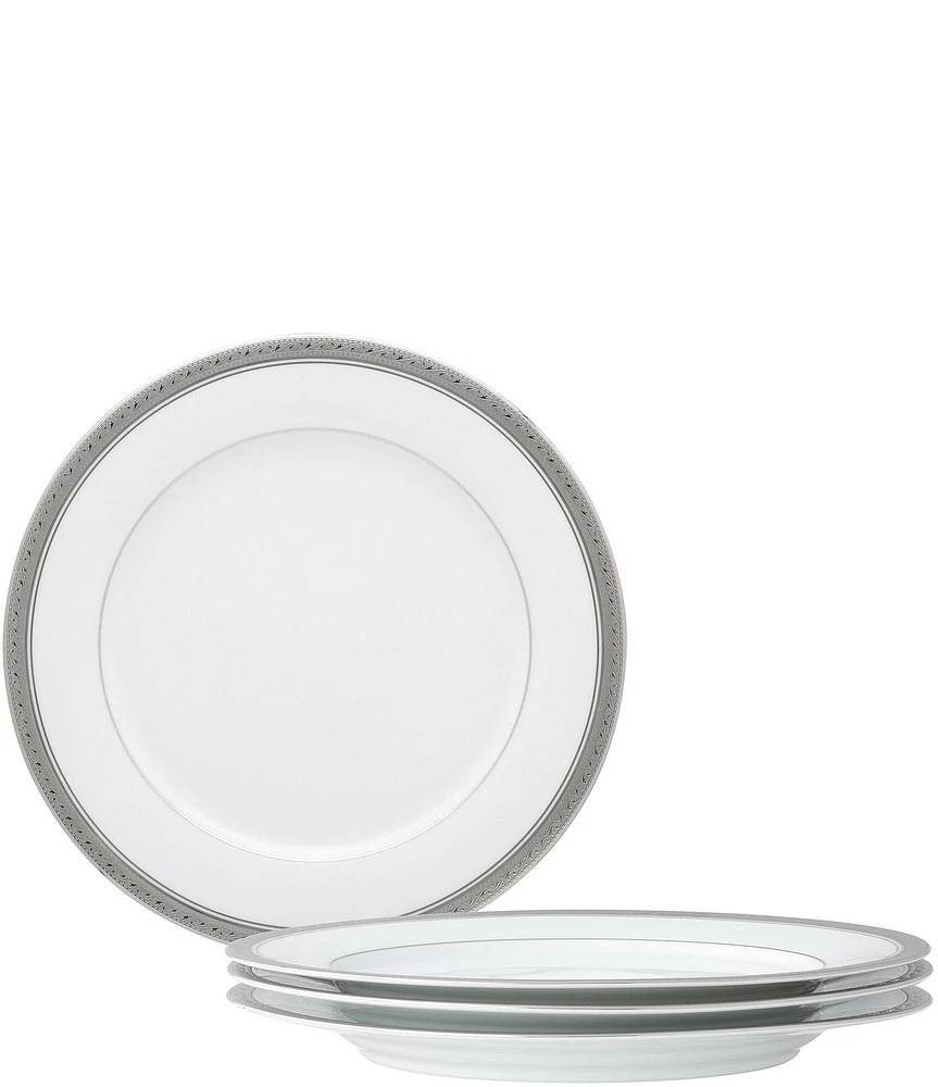 Noritake Crestwood Etched Collection Dinner Plates, Set of 4