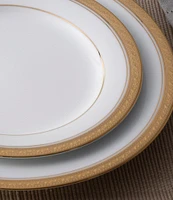 Noritake Crestwood Etched Collection Dinner Plates, Set of 4