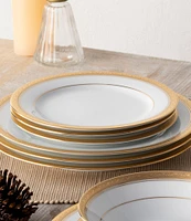 Noritake Crestwood Etched Collection Dinner Plates, Set of 4