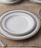 Noritake Crestwood Etched Platinum Porcelain 5-Piece Place Setting