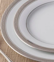 Noritake Crestwood Etched Platinum Porcelain 5-Piece Place Setting