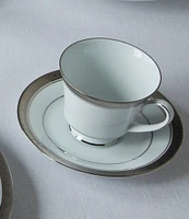 Noritake Crestwood Etched Platinum Porcelain 5-Piece Place Setting