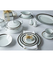 Noritake Crestwood Etched Platinum Porcelain 5-Piece Place Setting