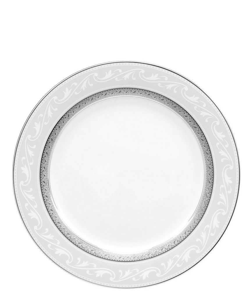 Noritake Crestwood Etched Platinum Porcelain Accent Salad Plate