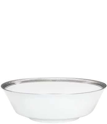 Noritake Crestwood Etched Platinum Porcelain Round Vegetable Bowl