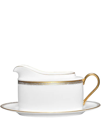 Noritake Haku Collection Gravy Boat with Tray