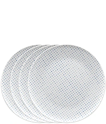 Noritake Hammock Collection Coupe Dots Dinner Plates, Set of 4