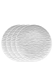 Noritake Hammock Collection Coupe Stripe Dinner Plates, Set of 4