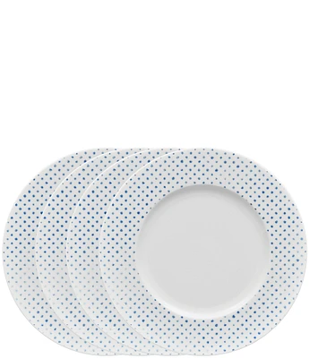 Noritake Hammock Collection Rimmed Dots Salad Plates, Set of 4