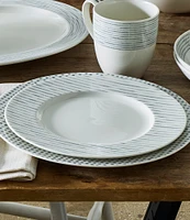 Noritake Khaki Hammock Collection Rimmed Stripe Salad Plates, Set of 4