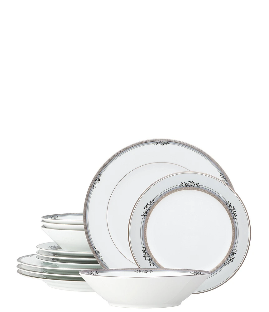 Noritake Laurelvale Collection 12-Piece Set, Service For 4