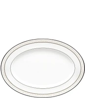 Noritake Montvale Scroll Platinum Bone China Oval Platter