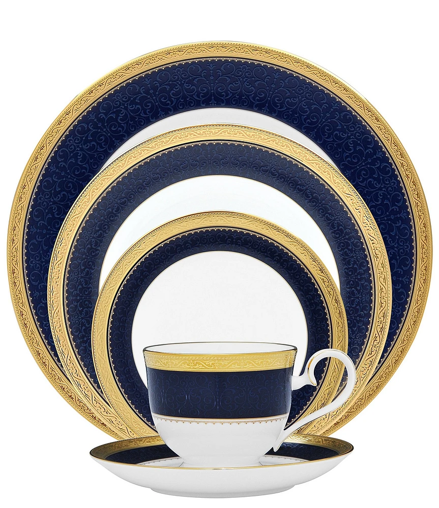 Noritake Odessa Cobalt Gold Collection 5-Piece Place Setting