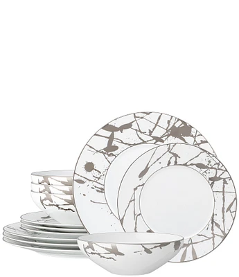 Noritake Raptures Platinum Collection 12-Piece Set, Service For 4