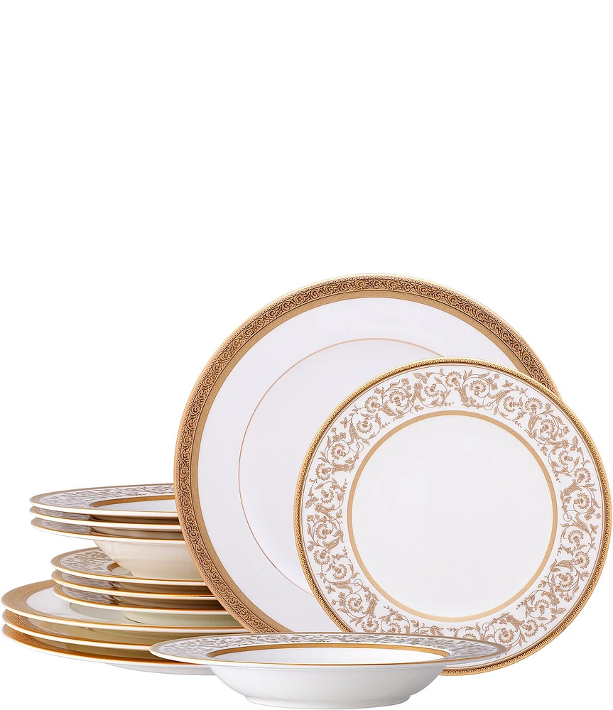 Noritake Summit Gold Collection 12-Piece Set, Service For 4