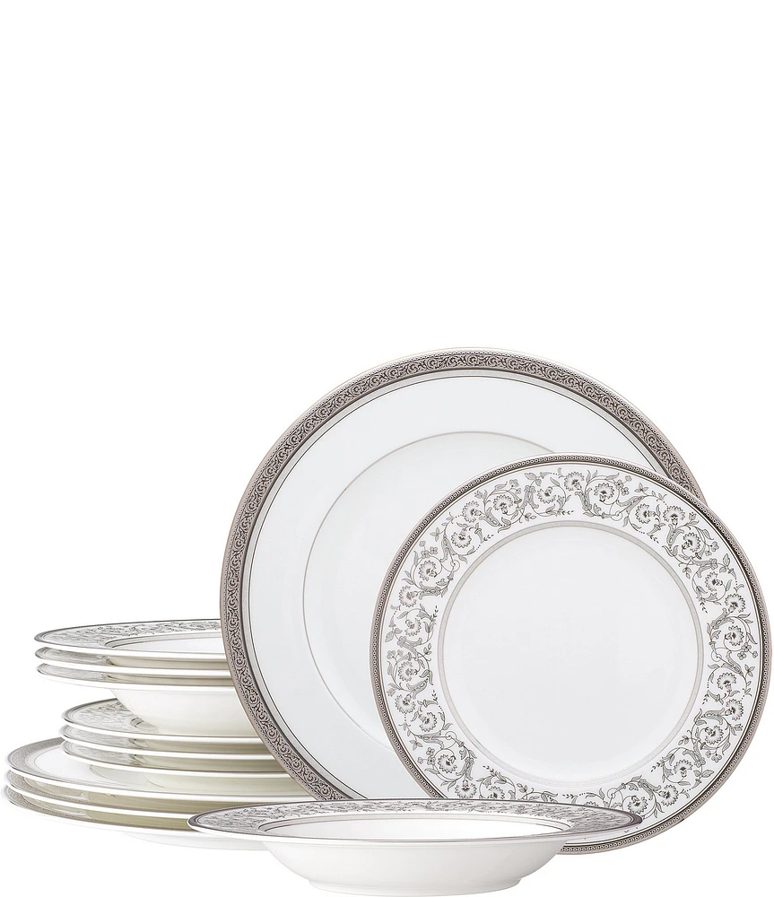 Noritake Summit Platinum Collection 12-Piece Set, Service For 4