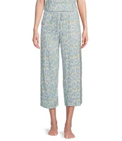 Nottibianche Animal Print Coordinating Cropped Sleep Pants