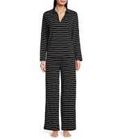 Nottibianche Stripe Knit Coordinating Straight Leg Sleep Pants