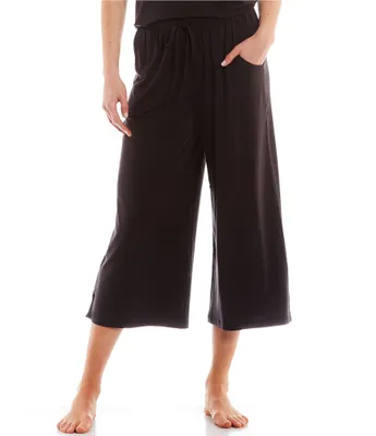 Nottibianche Wide Leg Jersey Knit Drawstring Coordinating Sleep Pants