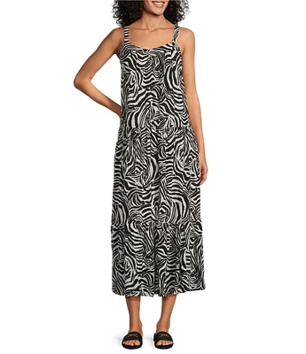 Nurture Animal Print Sleeveless V-Neck Maxi Dress