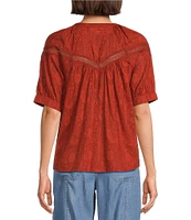 Nurture by Westbound Elbow Sleeve Button Down Top