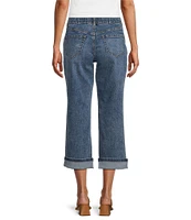 Nurture by Westbound High-Rise 5-Pocket Slim Crop Rolled Cuff Boyfriend Jeans