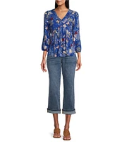Nurture by Westbound High-Rise 5-Pocket Slim Crop Rolled Cuff Boyfriend Jeans