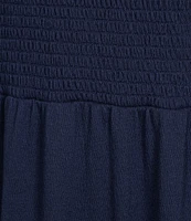 Nurture by Westbound Long Sleeve Smocked Bodice Midi Dress